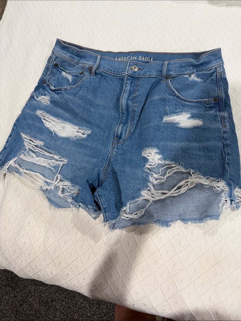 American Eagle Outfitters Distressed Cutoff Denim Shorts - 18
